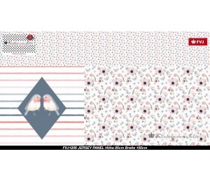 Jersey Panel - Frl. von Julie Little Bird told me pastell weiß gestreift